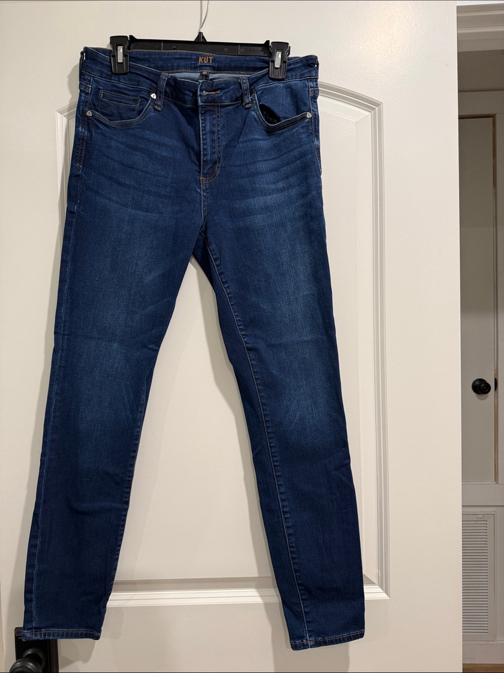 Kut from the Kloth Women's Toothpick Skinny Jeans in Dark Blue Wash